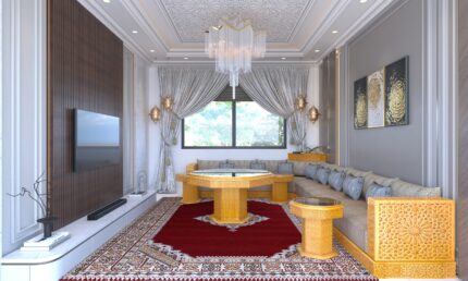 Dar Dmana Decor Salon Marocain traditionnel Slimania bois naturel Maroc Casablanca Marrakech Agadir Kénitra Rabat Salé Tanger Tétouan