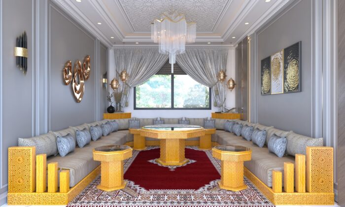 Dar Dmana Decor Salon Marocain traditionnel Slimania 2 bois naturel Maroc Casablanca Marrakech Agadir Kénitra Rabat Salé Tanger Tétouan