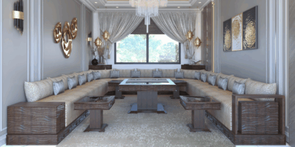 Salon Marocain traditionnel vagues Dar Dmana Decor