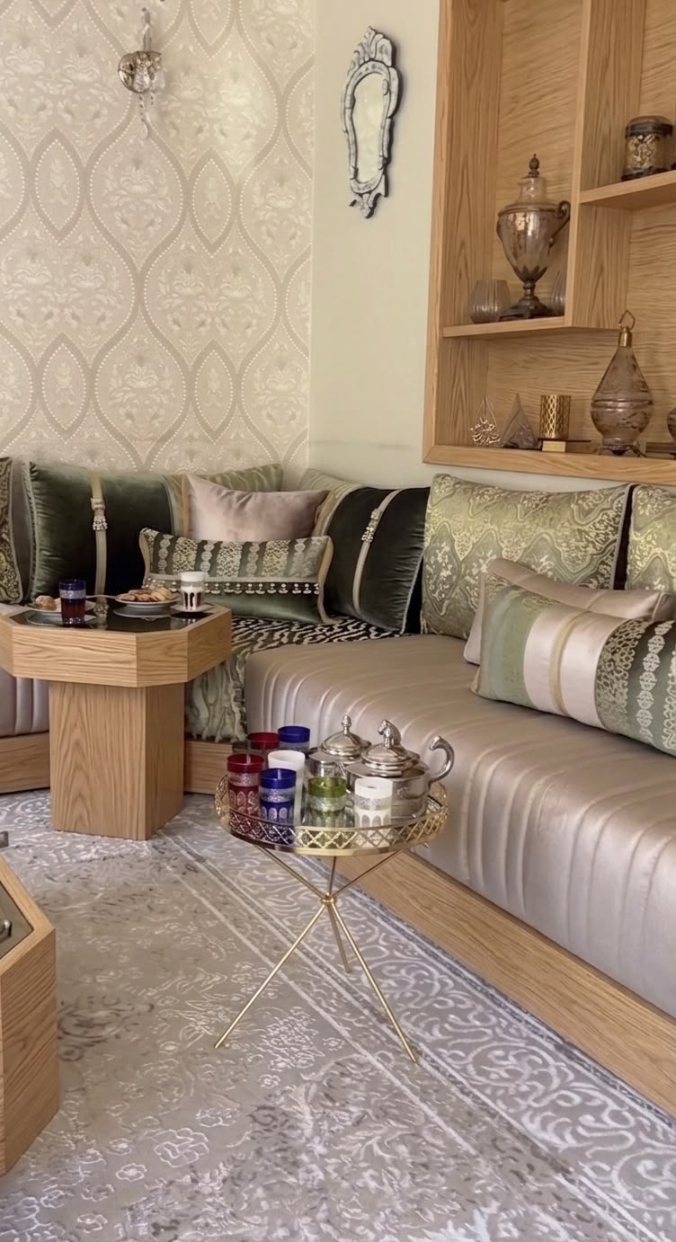 Salon marocain Chêne sur mesure en bois massif — Salon Premium