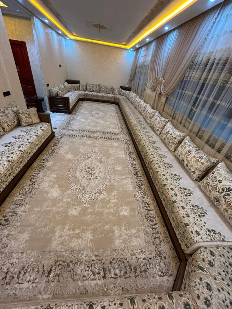 Salon marocain Islamia sur mesure en bois massif — Salon Premium