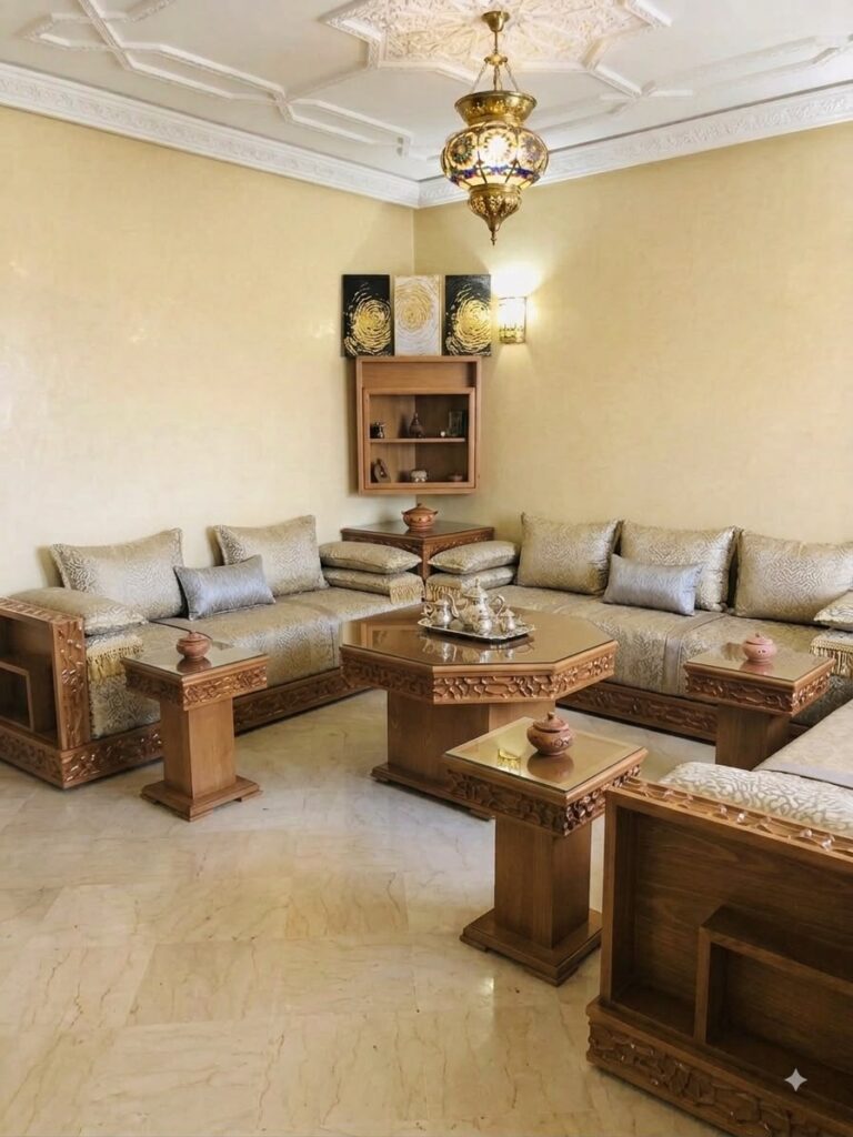 Salon marocain La Ruche sur mesure en bois massif — Salon Premium
