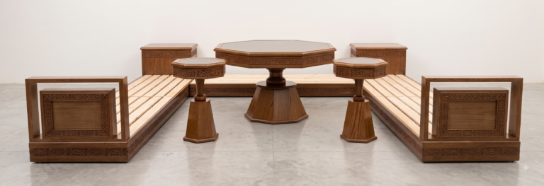 Salon marocain Louaya sur mesure en bois massif — Salon Économique