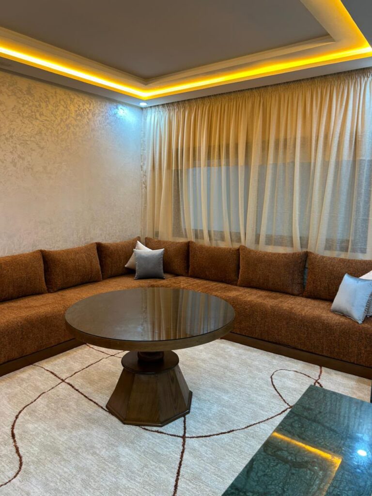 Salon marocain Simple 10cm sur mesure en bois massif — Salon Économique