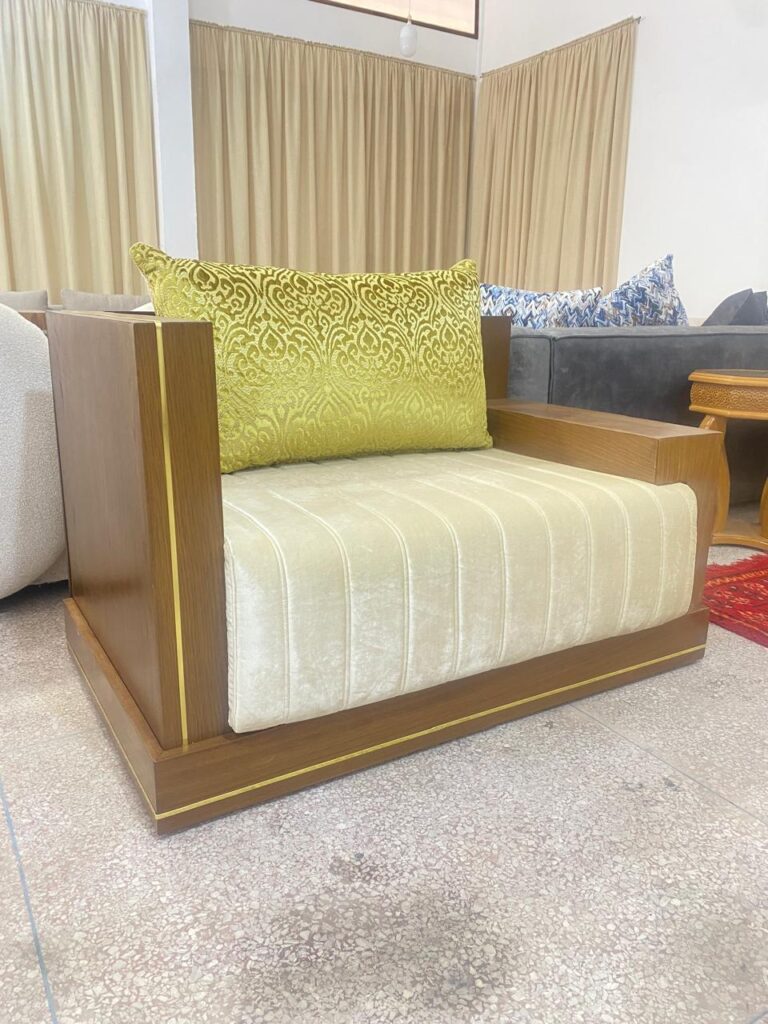 Salon marocain Sophia sur mesure en bois massif — Salon Économique