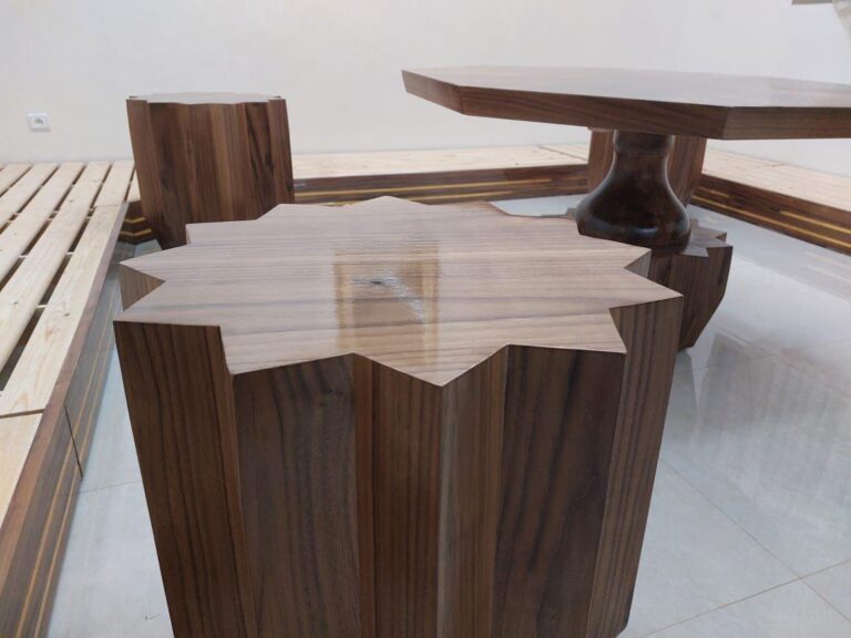 Salon marocain Sophia sur mesure en bois massif — Salon Économique